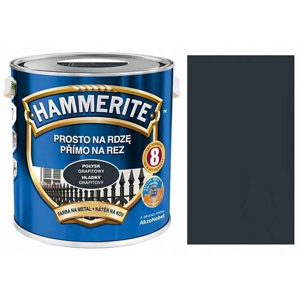Hammerite Přímo Na Rzi, Grafitový Lesk 2,5 L