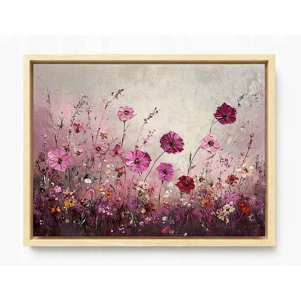 Obraz Rám Americký Box Příroda Pole Zahrada Fialové Květiny 80x60