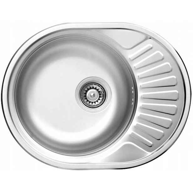 Twist nerez dekor Nerezový dřez, 1 bowl s odkapávačem (ZEU_311C) /po/