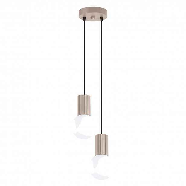 Závěsná lampa Halo 2P taupe Závěsné stropní svítidlo s kašmírovou koulí Sollux