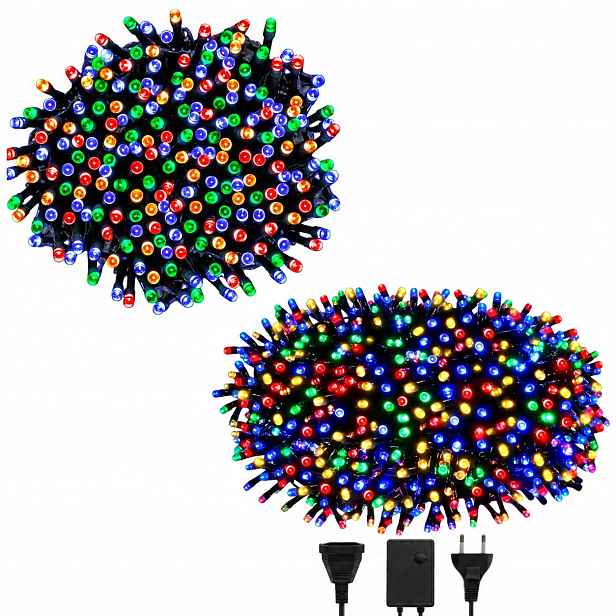 Led světla Multicolor 1000 Led 63 m
