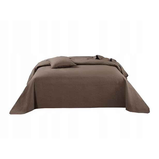 Dekorativní přehoz Trio 240x260 prošívaný, světle hnědý