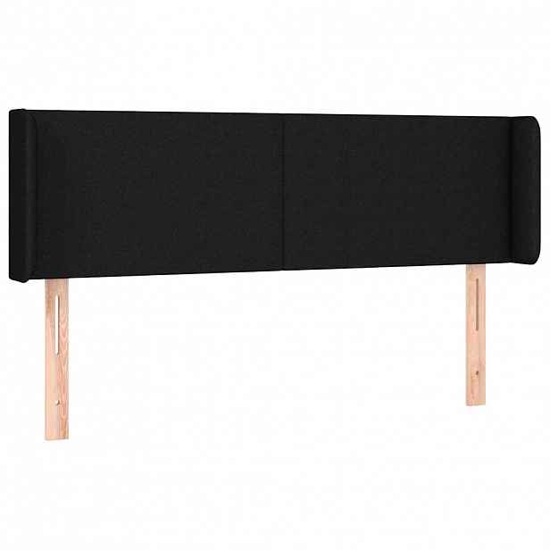 vidaXL Čelo postele typu ušák černé 147x16x78/88 cm textil