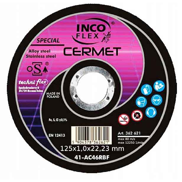125x1,0x22,23 Kotouč Incoflex Special Komplet 50 ks