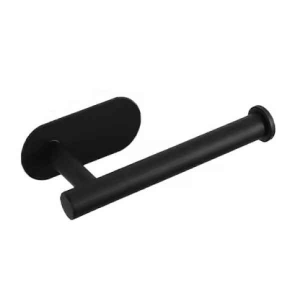 Eco produkty Round WC Black samolepící držák toaletního papíru; černý