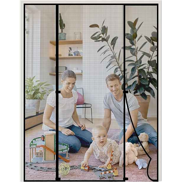 Magnetická moskytiéra Závěs na dveře 200 x 222 cm Síť proti hmyzu