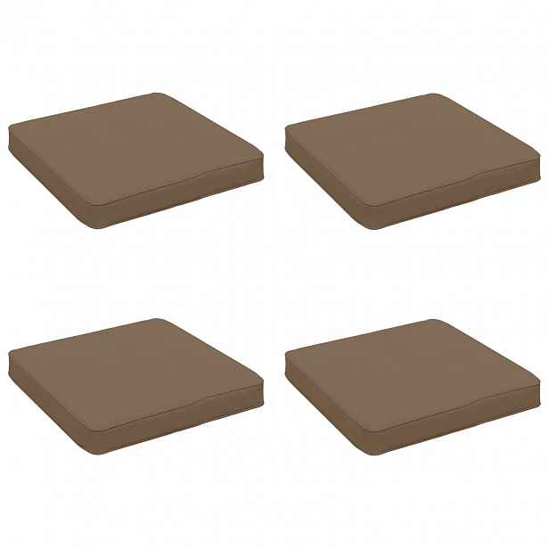 vidaXL Polstry ve 4 kusech VUGHT 4 pcs 100% polyester Taupe