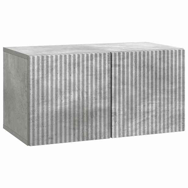 vidaXL Nástěnná TV skříň 59,5 x 31 x 30 cm Betonově šedá