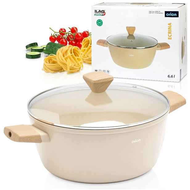 Hrnec s poklicí na vaření dušení Orion Ecrina 28 cm 6,6 l