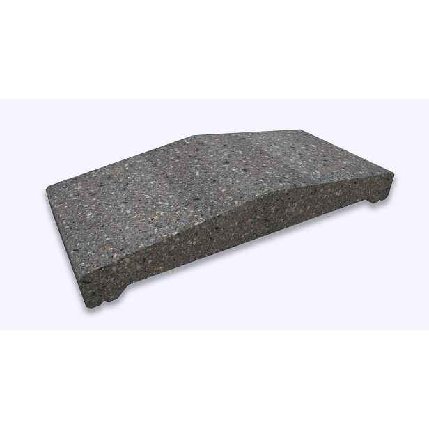 Stříška plotová štípaná CS Blok 40 černá 230×500×84 mm