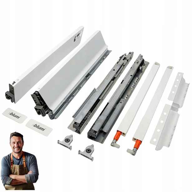 Šuplík Blum Tandembox Antaro 350 mm Střední 167 mm Nosnost 35 kg Bílá