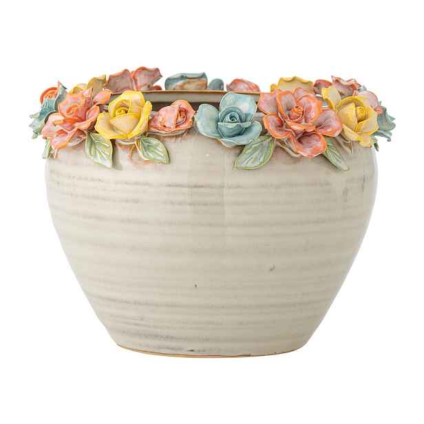 Kameninový ručně malovaný obal na květináč ø 19,5 cm Eanna – Bloomingville