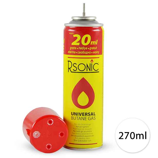 Rsonic 3101 Univerzální plyn do zapalovačů, 4 redukce 250ml a 20ml grátis