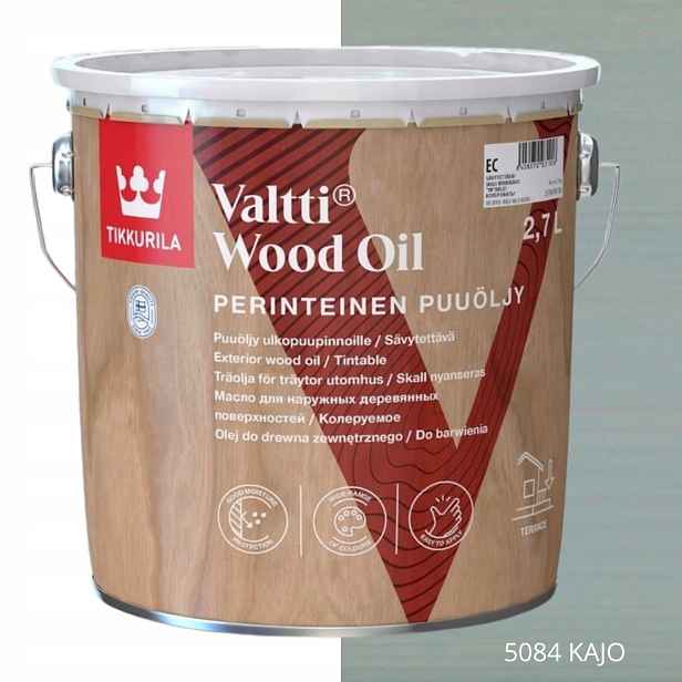 Tikkurila Valtti Wood Oil Olej Na Dřevo 2,7 L Barva 5084 Kajo
