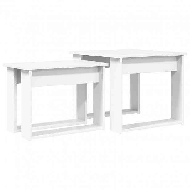 vidaXL Sada konferenčních stolků 2 ks Bílá 50 x 52 x 42 cm