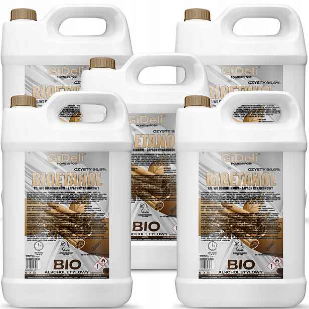 Bioetanol do krbu 5 x 5 l s vůní skořice, biopalivo