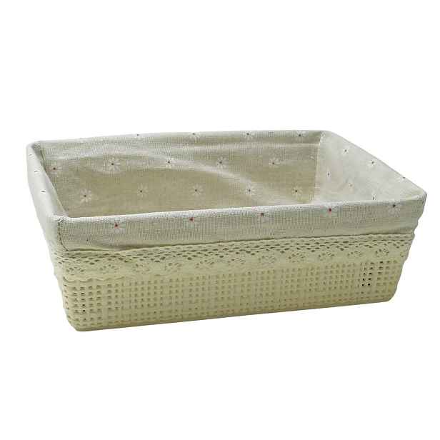 PROHOME - Košík s látkou 26,5x19,5x8,5cm