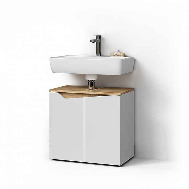 Livinity® TOALETNÍ SKŘÍŇKA PRO UMYVADLO Timavo Bílá 60 x 57.5 cm se 2 dveřmi