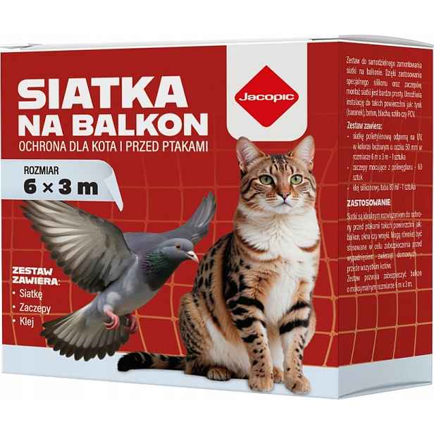 Sada Síť Na Balkon Proti Pro Kočky A Holubům 6X3 m