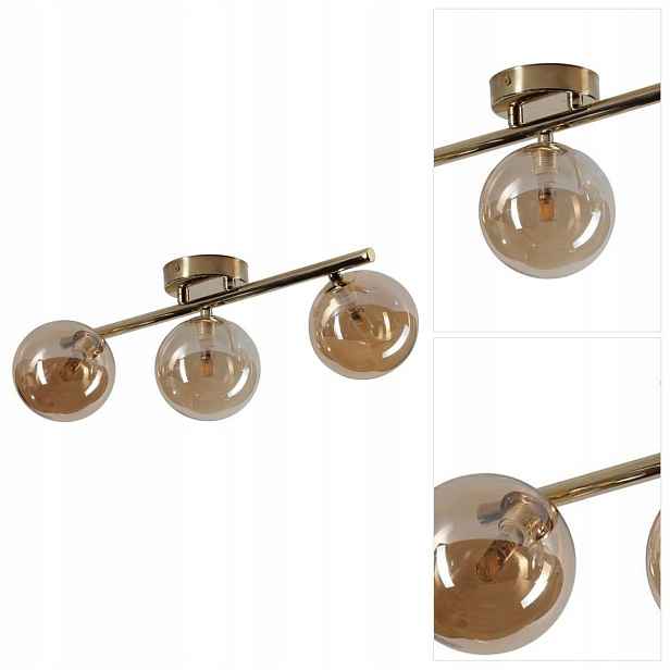 Stropní Svítidlo zlatý Ester 3x měkké světlo do jídelny moderní Tk Lighting