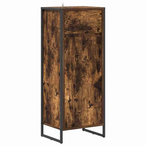vidaXL Koupelnová skříň Kouřový dub 40 x 30 x 100 cm Kompozitní dřevo