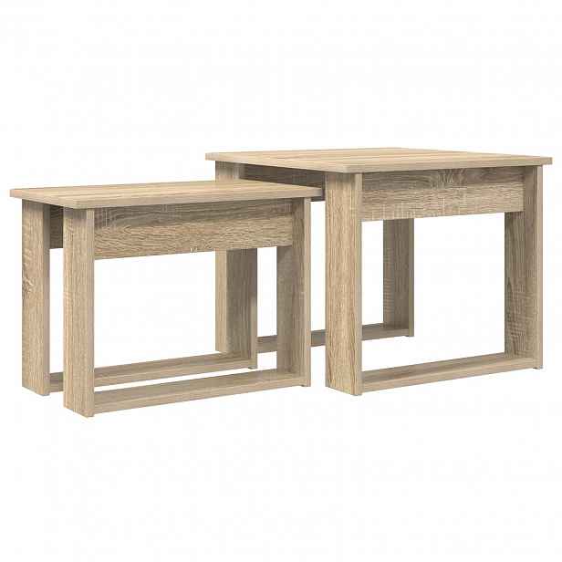 vidaXL Sada konferenčních stolků 2 ks Sonoma dub 50 x 52 x 42 cm