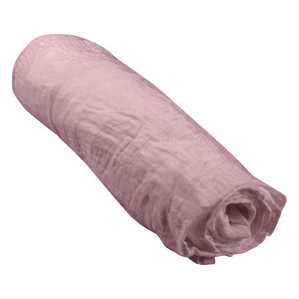 Napínací mušelínové dětské prostěradlo do postýlky 70x140 cm – Bébé Douceur