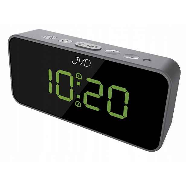 Budík S Teploměrem Jvd SB3212, Dva Usb Alarmy