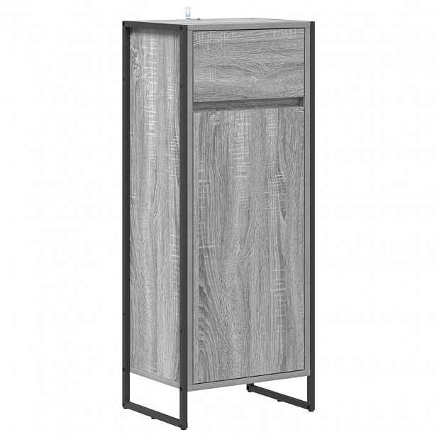 vidaXL Koupelnová skříň Šedá Sonoma 40 x 30 x 100 cm Kompozitní dřevo