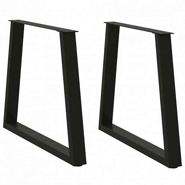 vidaXL Nohy k jídelnímu stolu ve tvaru V, 2 ks, černé, 80 x (72-73,3) cm, ocel