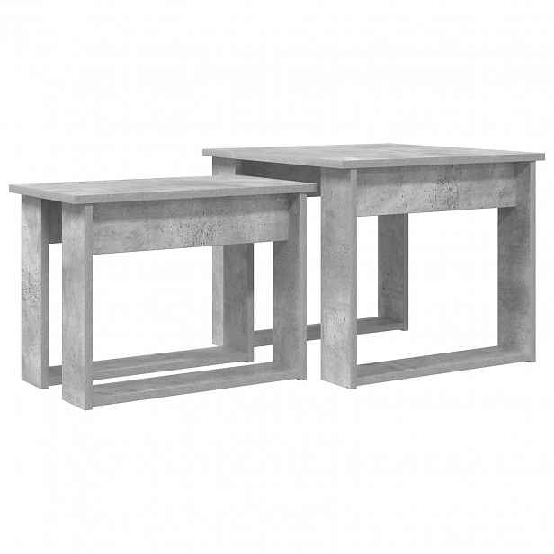 vidaXL Sada konferenčních stolků 2 ks Betonově šedá 50 x 52 x 42 cm