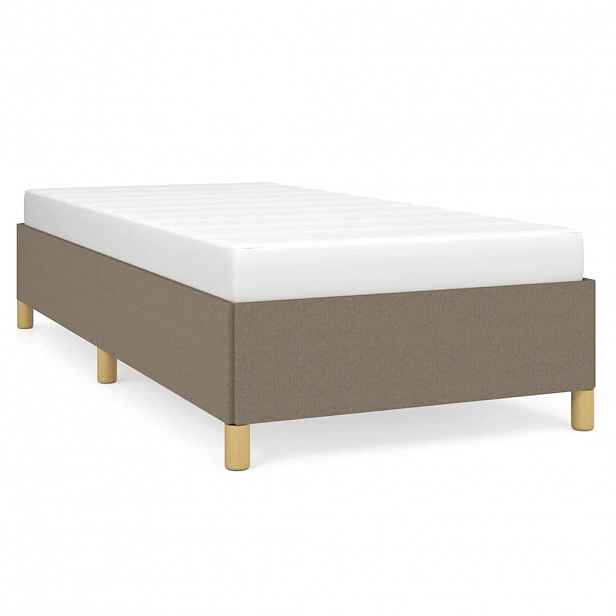 vidaXL Rám postele bez matrací taupe 80x200 cm textil