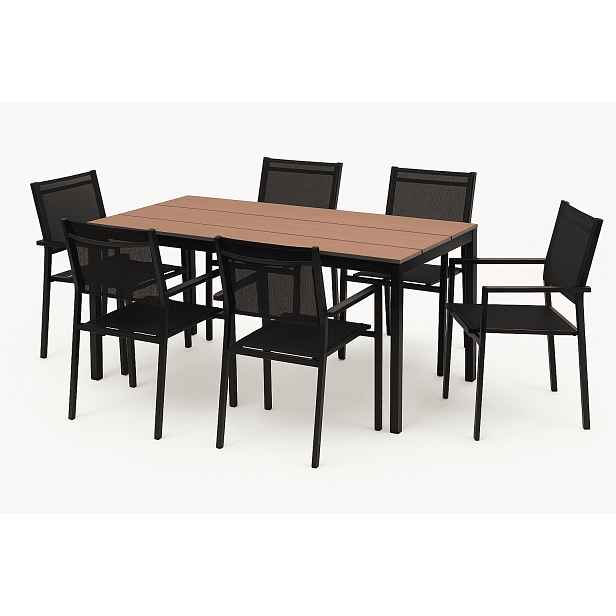 Elvisia Zahradní set ENSIO 6+1 | antracit/černá
