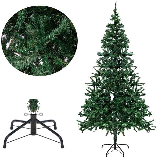 Klasický umělý vánoční stromeček z Pvc 210 cm, stojan 950 konců