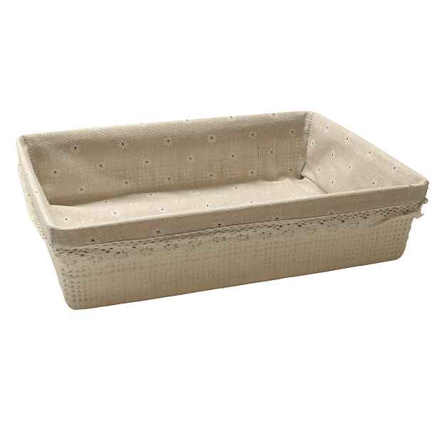 PROHOME - Košík s látkou 35,2x26,2x8,5cm