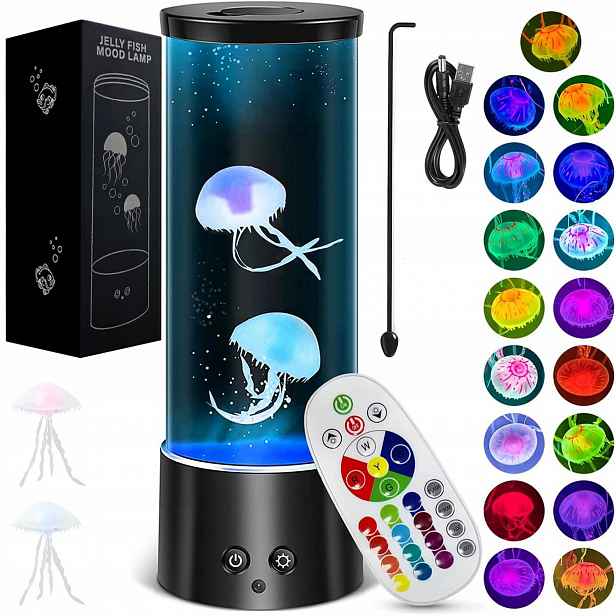 Rgb Lampa Jellyfish Se 4 Režimy Svícení, Pro Dekoraci, Dárky Pro Děti