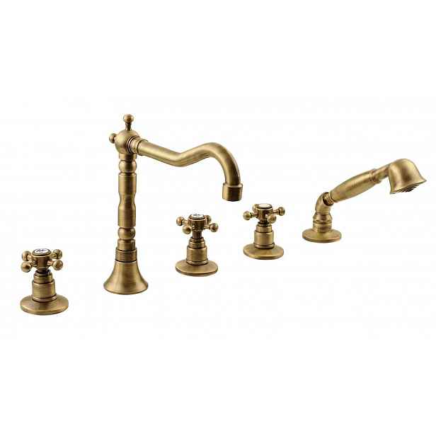 Sapho Reitano Rubinetteria Antea - Baterie na okraj vany, 5-otvorová instalace, bronz 3886