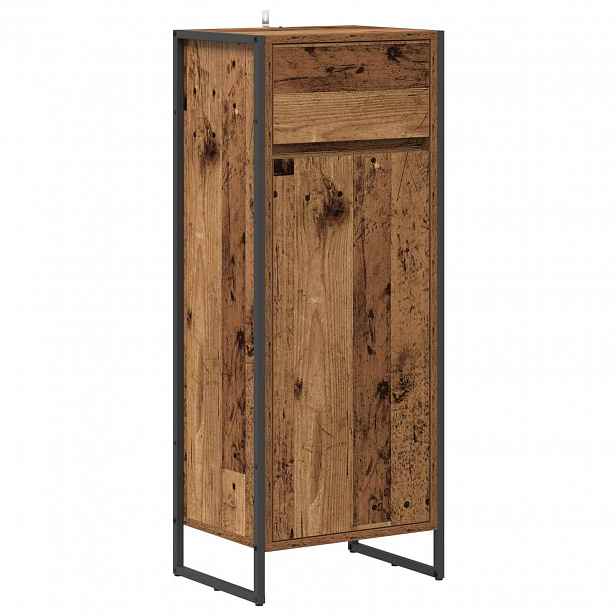 vidaXL Koupelnová skříň Staré dřevo 40 x 30 x 100 cm Kompozitní dřevo