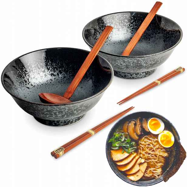 Sada misek a tyčinek na polévku a těstoviny Ramen Motiv Koge