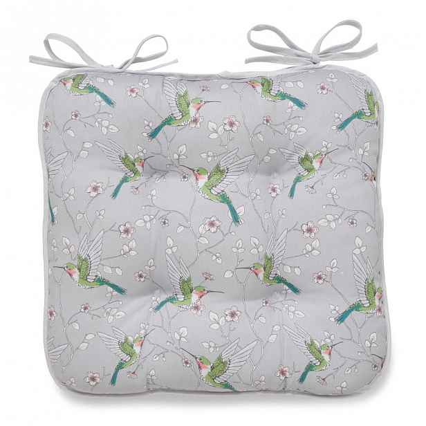 Šedý bavlněný podsedák Cooksmart ® Hummingbirds