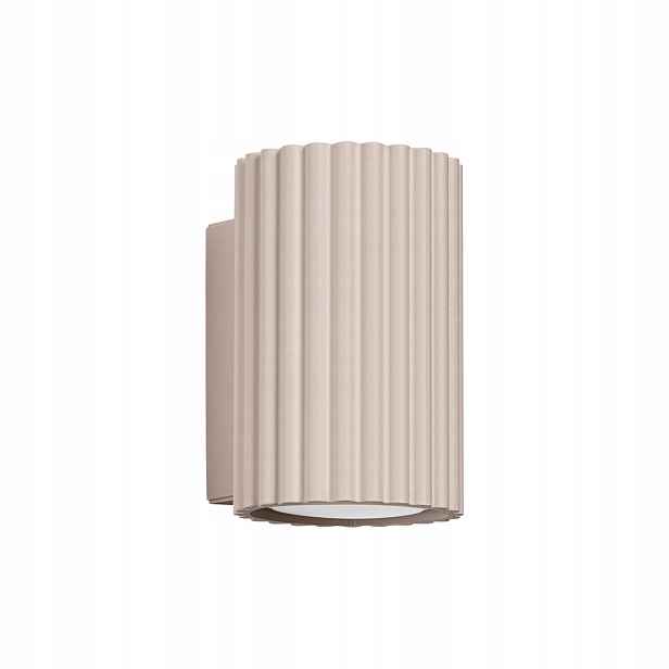 Sollux Nástěnné svítidlo taupe vroubkovaná tuba 10 cm nahoře dole 1xGU10 10W Karbon