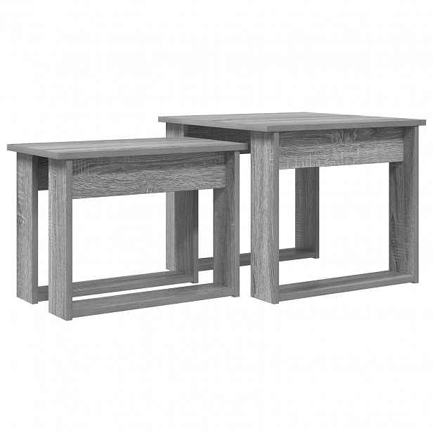 vidaXL Sada konferenčních stolků 2 ks Šedá Sonoma 50 x 52 x 42 cm