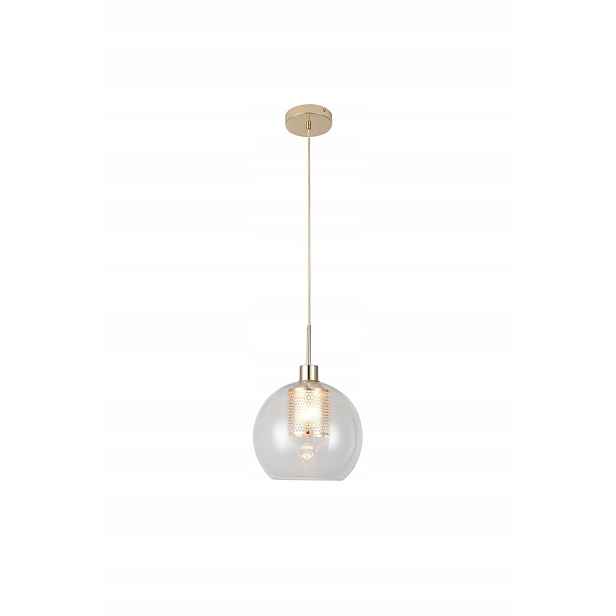 Závěsná lampa skleněná koule E27 1x60W zlatá barva 6495 Philana Rabalux