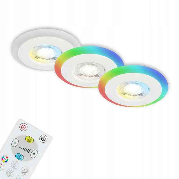 Briloner Led vestavné svítidla, sada, průměr 8,4 cm, 3 x Led, 5 W, 460 lm
