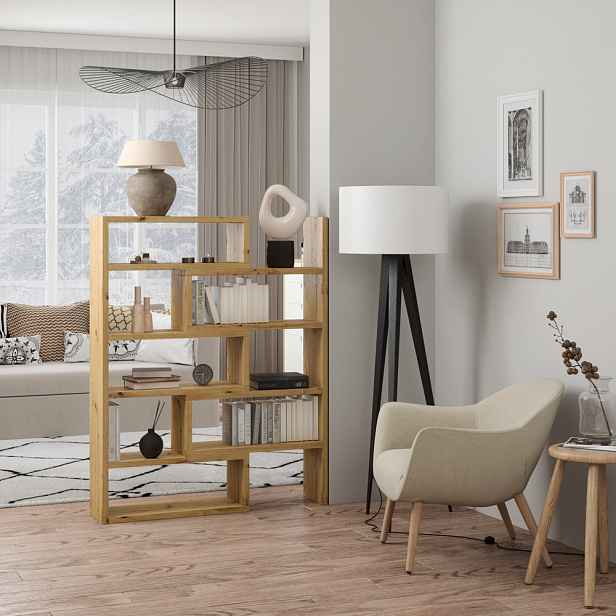 Designový regál na knihy DABA - dub artisan