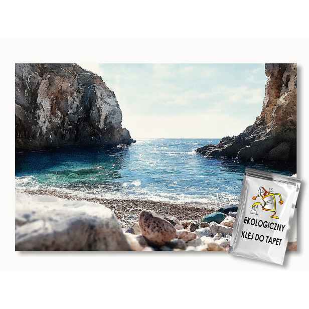 Fototapeta Flizelina Krajina Moře Pláž Zátoka Skály Slunce 416x254 130g
