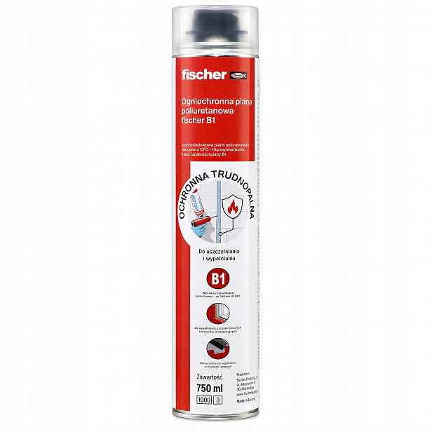 Montážní Pěna FIS-B1 Ohnivzdorná Plechovka 750 ml Fischer