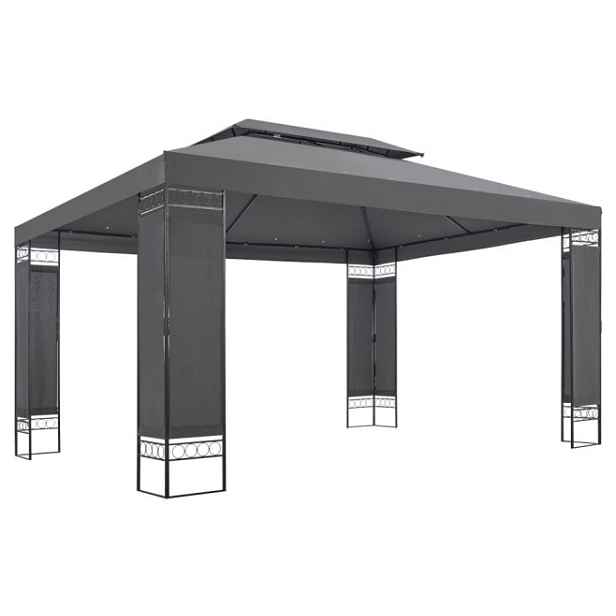 Zahradní altán BestBerg BBGG-40 / 300 x 400 x 260 cm / šedá