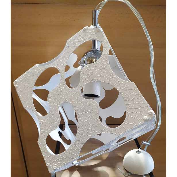 Závěsná lampa Ozcan 4604 bílá kovová čtverec loft 3x E27 lustr závěsný