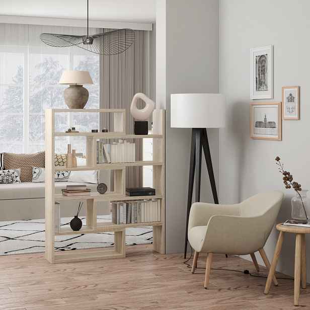 Designový regál na knihy DABA - dub sonoma